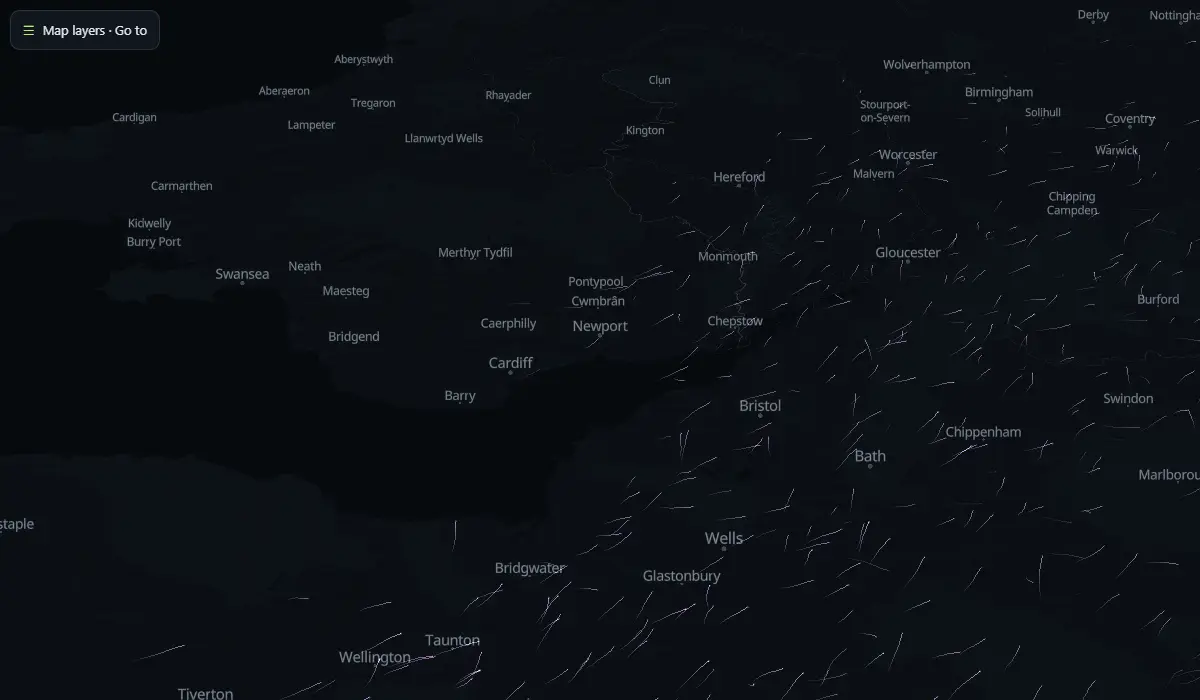 Map of today's pollen in the air, carried by the wind (CAMS model)