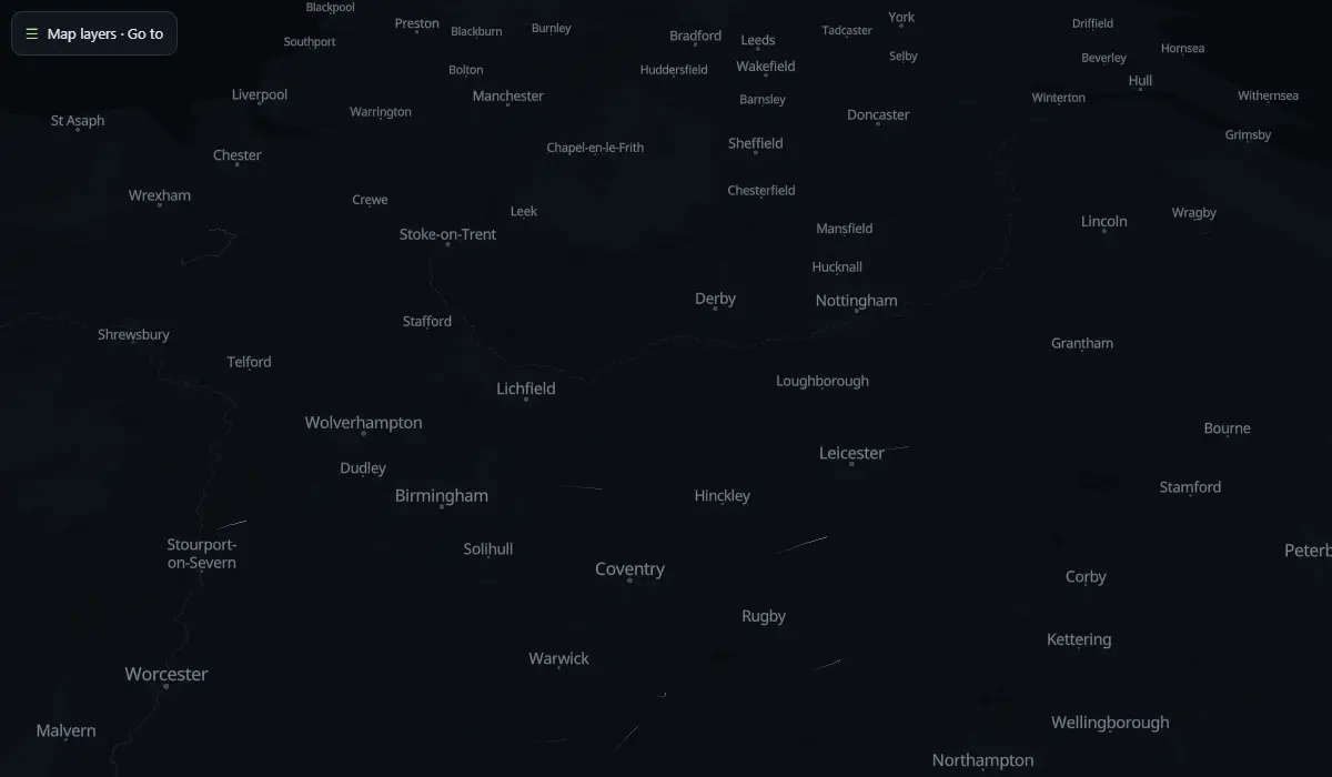 Map of today's pollen in the air, carried by the wind (CAMS model)
